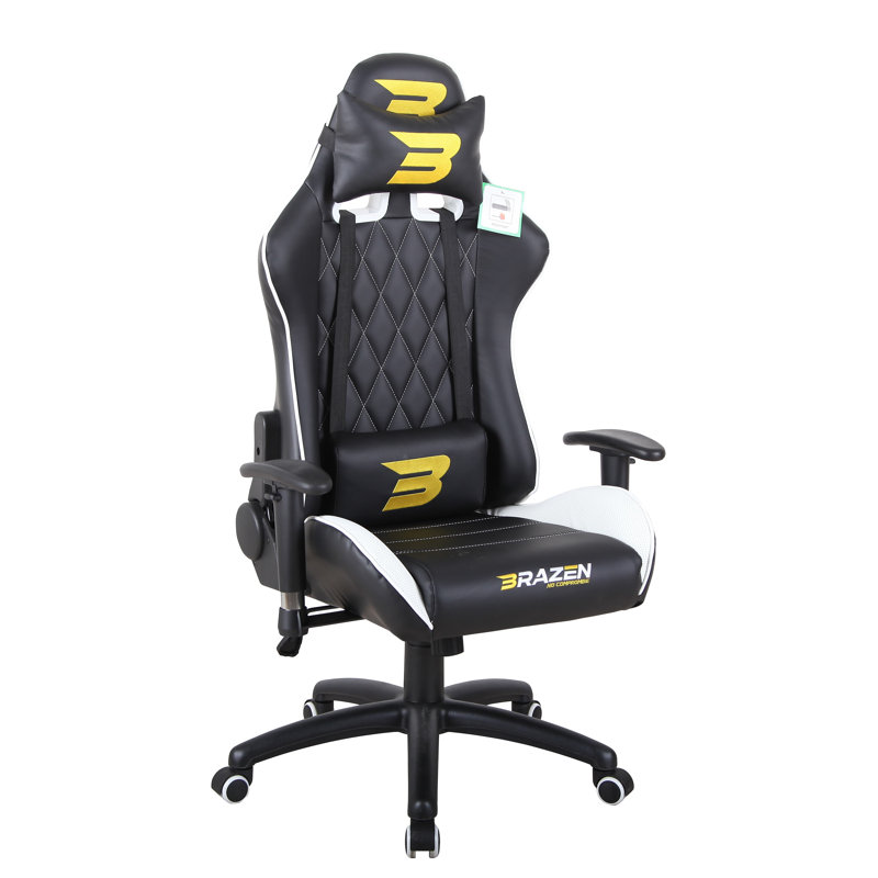 BraZen Phantom Elite Ergonomic Gaming Chair, Black/Blue