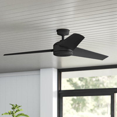 Ventilateur de plafond d'extérieur standard à 3 pales de 52 po avec contrôle mural Trimaran