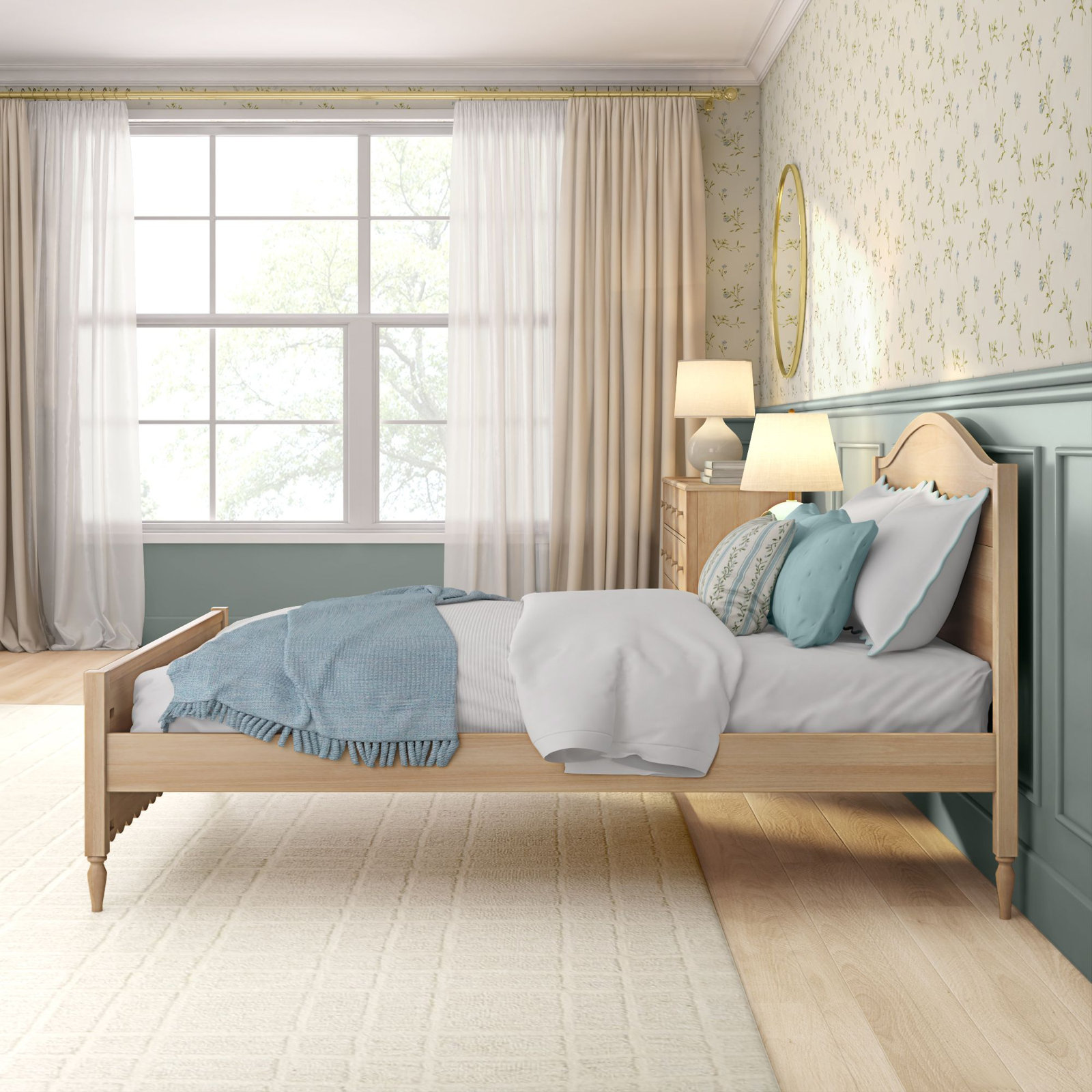 Charlotte Bed, Full, Blonde