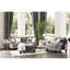 Transitional Burlap Upholstery Grey Finish With Box Cushion Seat, Tapered Legs, Conversational Design, And Fitted Back Pillows, 40"L X 25"W 19"H Weave In Style