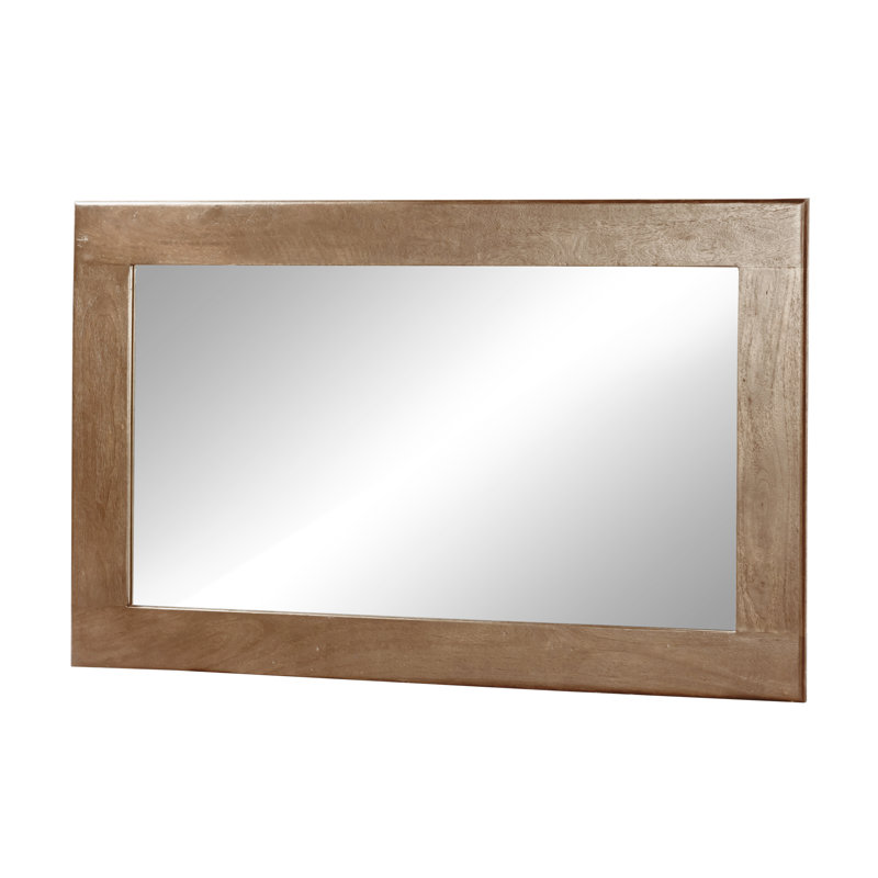 Miroir Carmenita en brun clair rustique, Brown