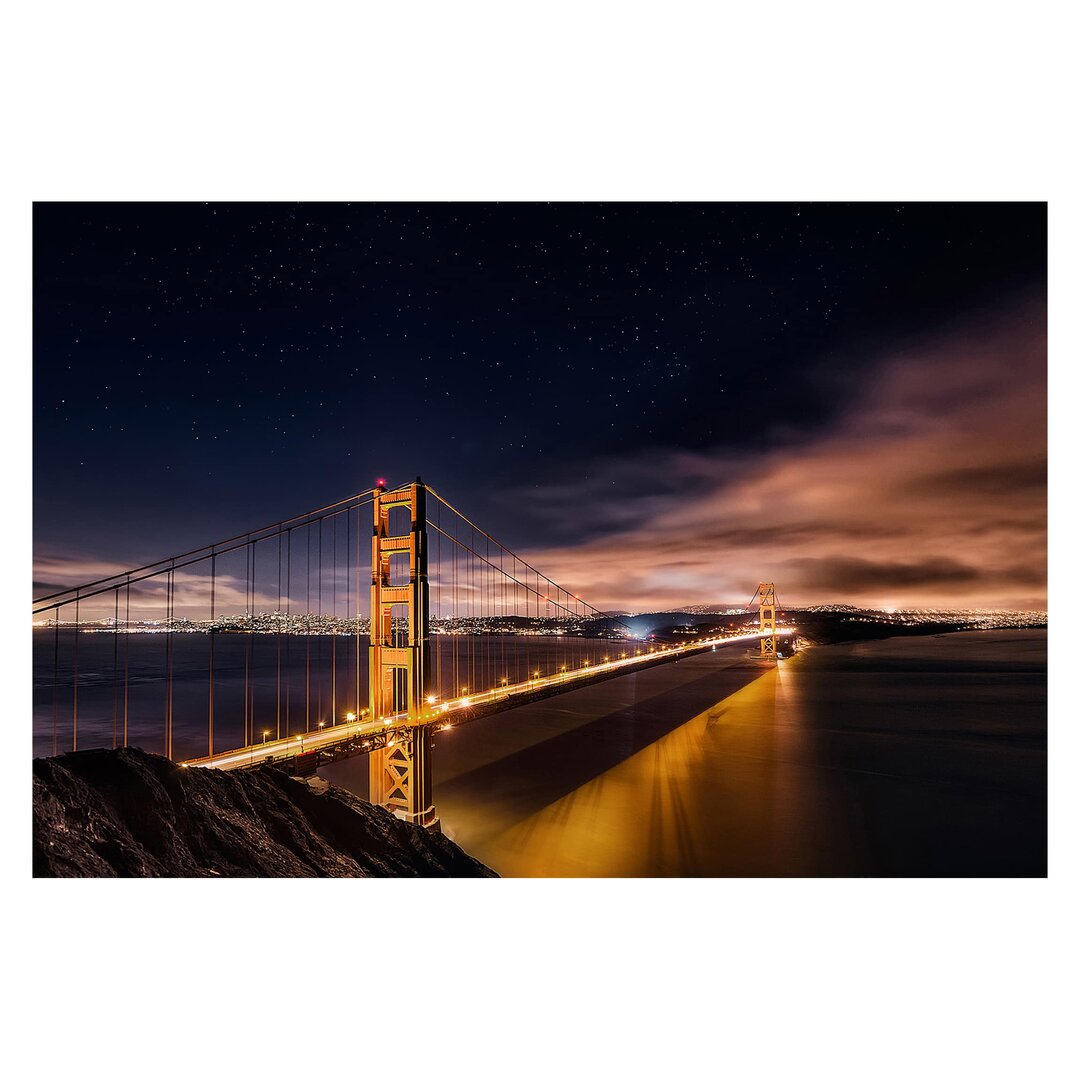 Matte Fototapete Golden Gate To Stars 3,2 m x 480 cm