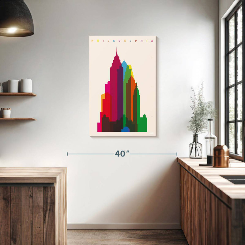 Aime Vibrant Philadelphia, 36" H x 24" W