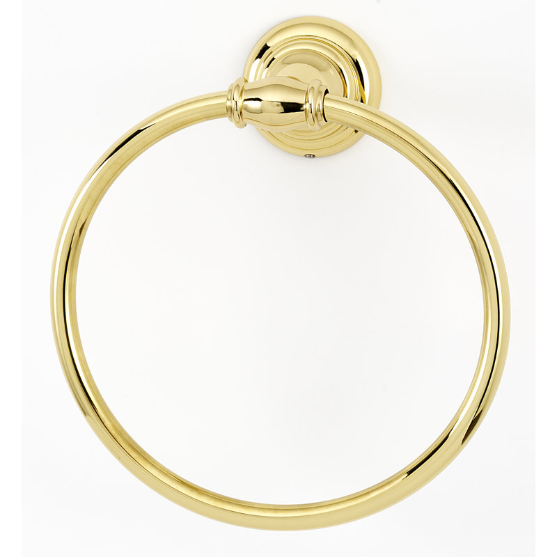 A6740-PB Wall Mounted Towel Ring, Unlacquered Brass
