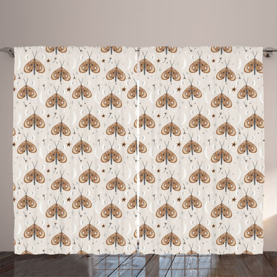 Claysville Polyester Semi Sheer Curtain Pair