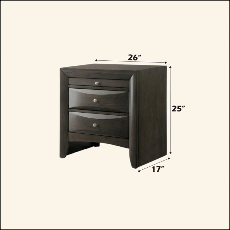 Table de chevet Ireland, Gris