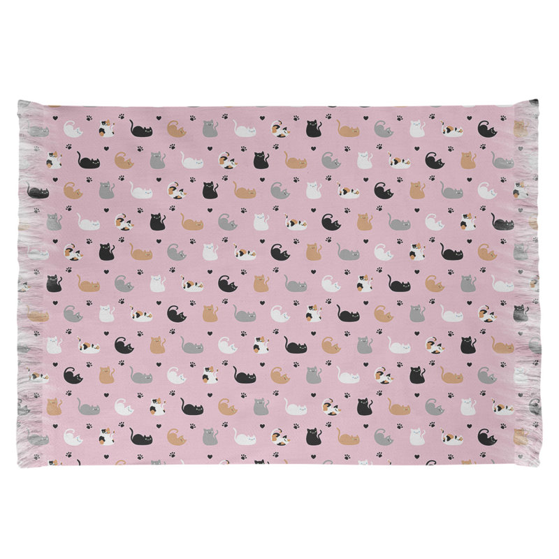 Tapis rose à motif de chat Mcguigan, Oui