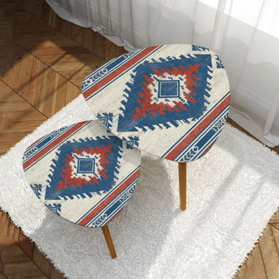 Ensemble de 2 tables basses gigognes Triangle