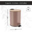 Poubelle avec couvercle en bambou et pédale, capacité de 2,5 L-113485922