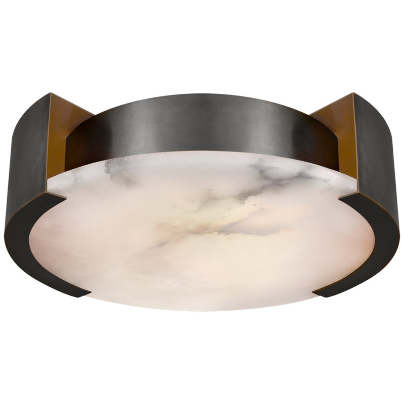 Kelly Wearstler Melange Small Flush Mount, 5" H x 17" W x 17" D, Bronze