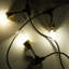 Glow Series 28 ft. Outdoor Solar LED String Lights with 12 Warm White G40 Bulbs, Hanging Brass Sockets, Weatherproof, Commercial-Grade Cord
