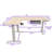 Becali 63'' L-Shaped Height Adjustable Standing Desk With A Drawer-2120531038