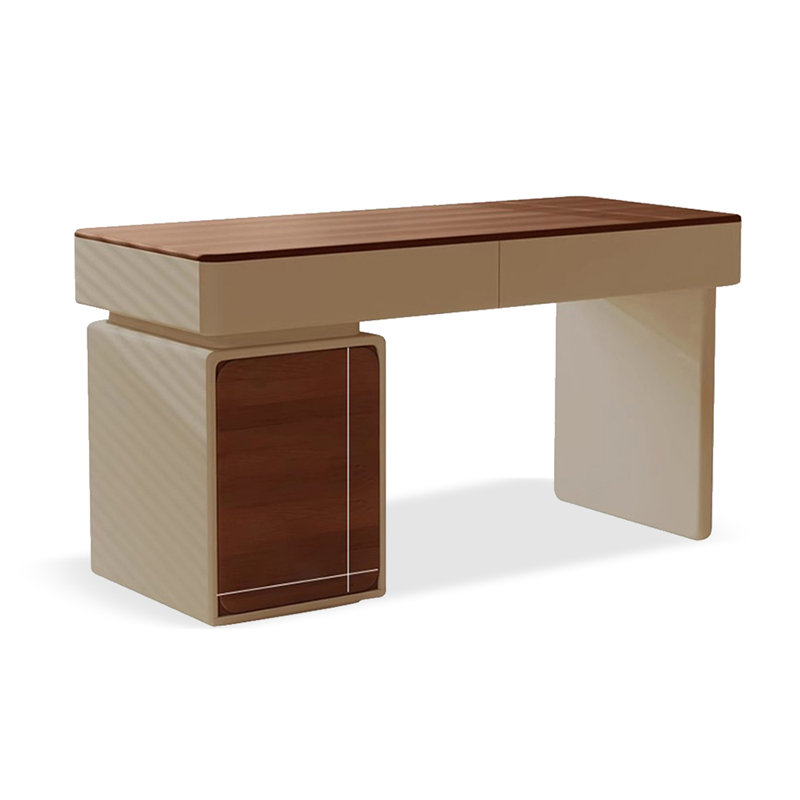 Bureau en bois massif de style français French Cream, H 29,53 po x l 55,12 po x P 23,62 po