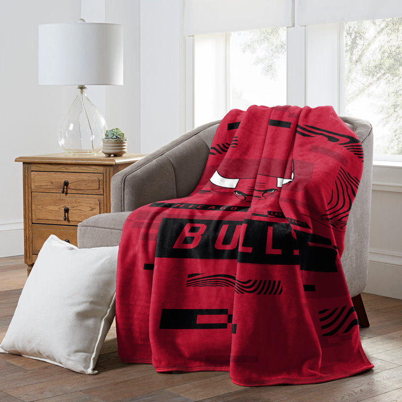 Throw Blanket, Black/Red, Chicago Bulls
