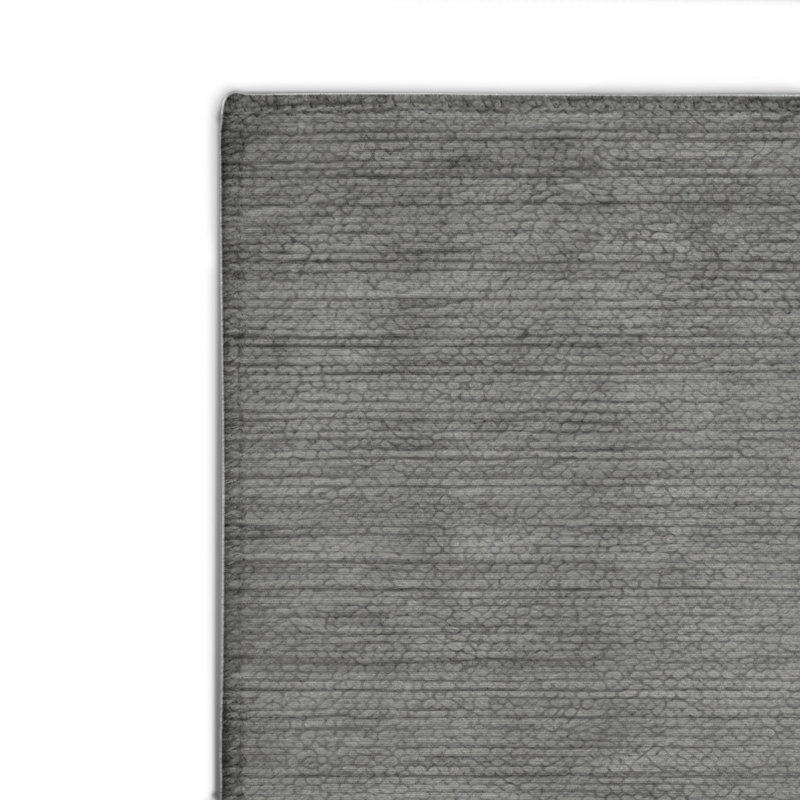 Solid Gray Indoor and Outdoor Area Rug, Rectangle 8' x 10'