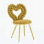 Chaise d'appoint unique en velours capitonné avec siège en métal brillant et siège moderne unique pour la décoration intérieure (ensemble de 2)-129462445