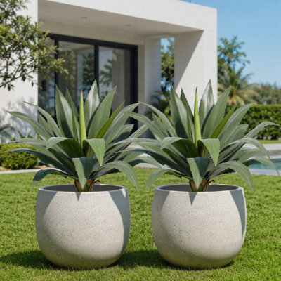 20 in Artificial Agave Plant, UV Protected Fake Agave Plant, Agave Plants Outdoor Decor for Indoor Outdoor Use