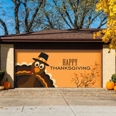 Happy Thanksgiving Turkey Garage Door Mural