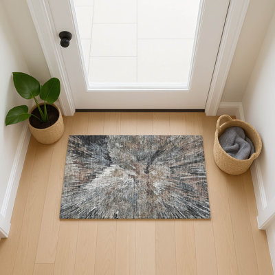 Machine Washable Indoor/Outdoor Pablo ACN2283 Abstract Rug