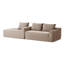 Canapé modulaire Cloud avec méridienne en forme de L, canapé modulaire moderne avec siège profond, fauteuils rembourrés pour la chambre à coucher du salon, aucun assemblage requis, (tissu de velours côtelé), brun clair-140867539-140867542
