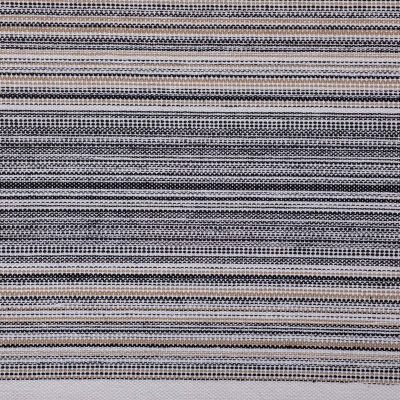 Fringed Stripe Table Runner – Black – Everyday Tabletop Decor