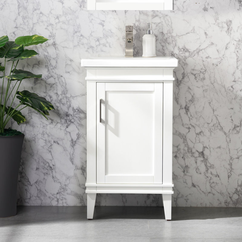 Ensemble de meuble-lavabo simple 20 po Reynaldo, Blanc