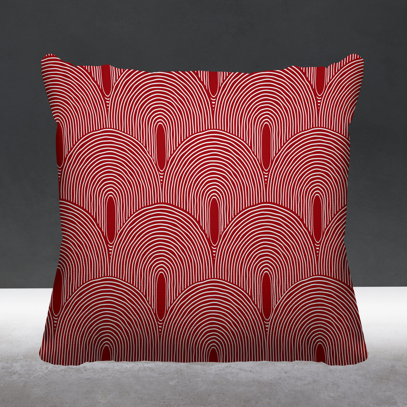 Limpo Indoor/Outdoor Throw Pillow, 16" x 16", Red
