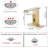 Auto-P-3007-Gold Automatic Sensor Polished Gold Touchless Bathroom Sink Faucet With Drain Assembly-129258570