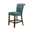 Chaise à hauteur de comptoir en tissu Channing avec garniture cloutée-88076824-88076825