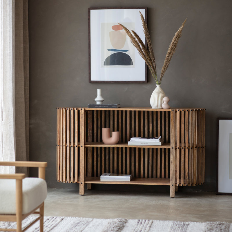 140cm Solid Wood Top Console Table