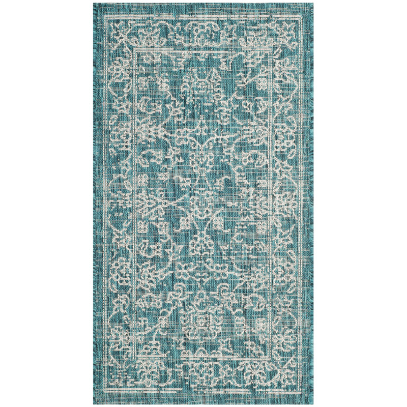 Cherene Performance Floral Indoor/Outdoor Area Rug, Rectangle 2'7" x 5'