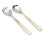 2 Piece Stainless Steel Wood Stainless Steel Salad Servers