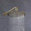 Système de douche mural complet à 3 fonctions avec pomme de douche à effet pluie, douchette à main et bec de baignoire-126503604