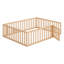 Structure de lit en bois avec clôture et porte-255348669
