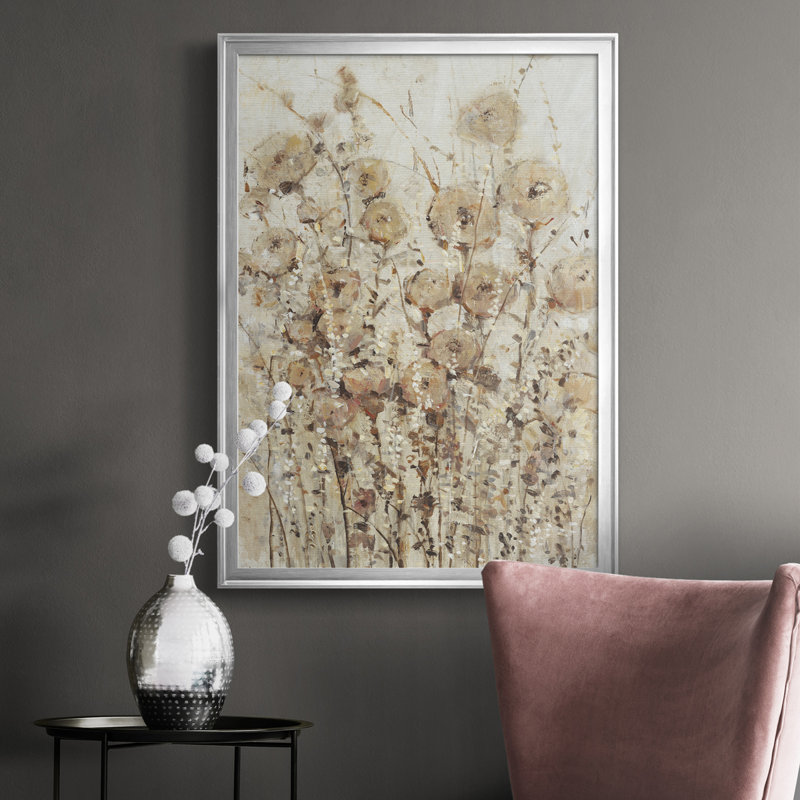 Toile encadrée de qualité supérieure Garden Edge I - prête à être accrochée, Argent, H 30,5 po x l 22,5 po x P 1 po