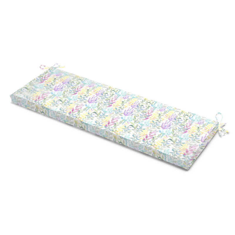 Seat Cushion, Purple/Blue/Yellow/Green Floral