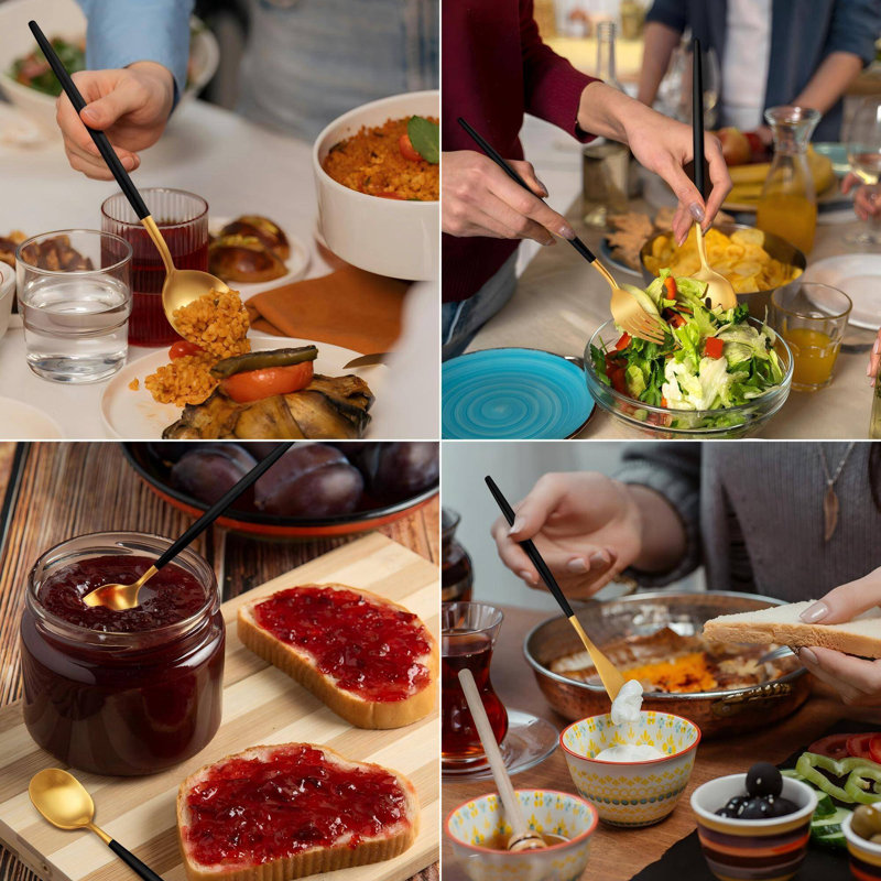 65 pieces of stainless steel tableware, suitable for 12 people, equipped with a 5-piece hostess set