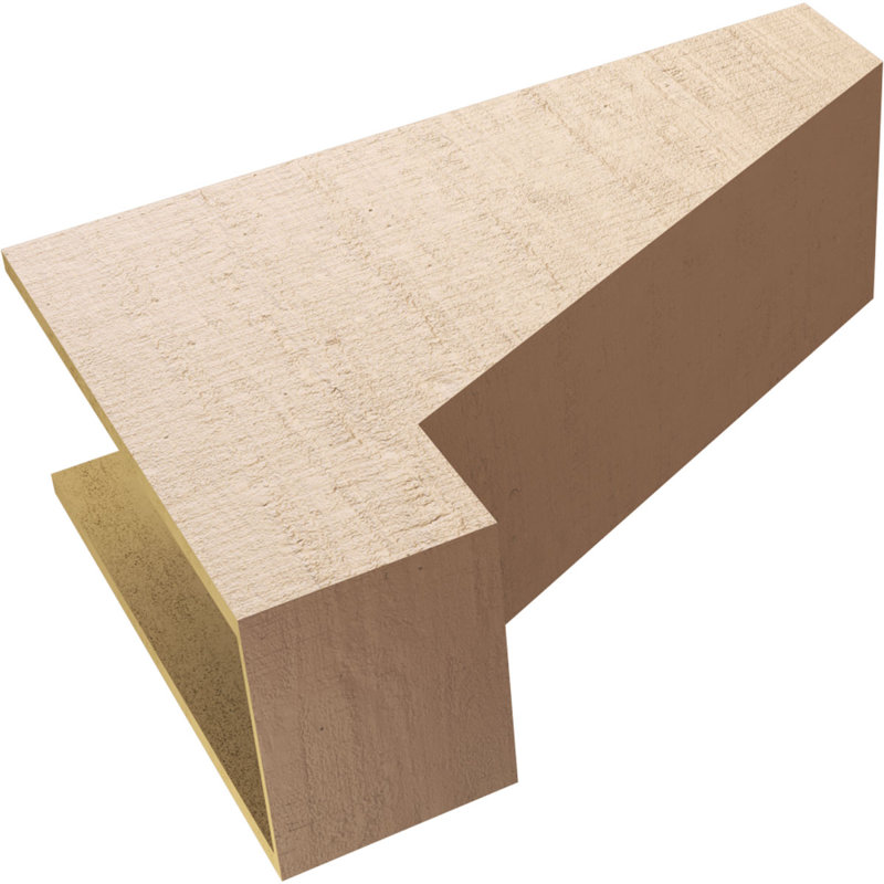 Bois de cèdre brut Clemmons TimberThane Corbel, apprêté brun clair, H 24 po x l 12 po x P 36 po