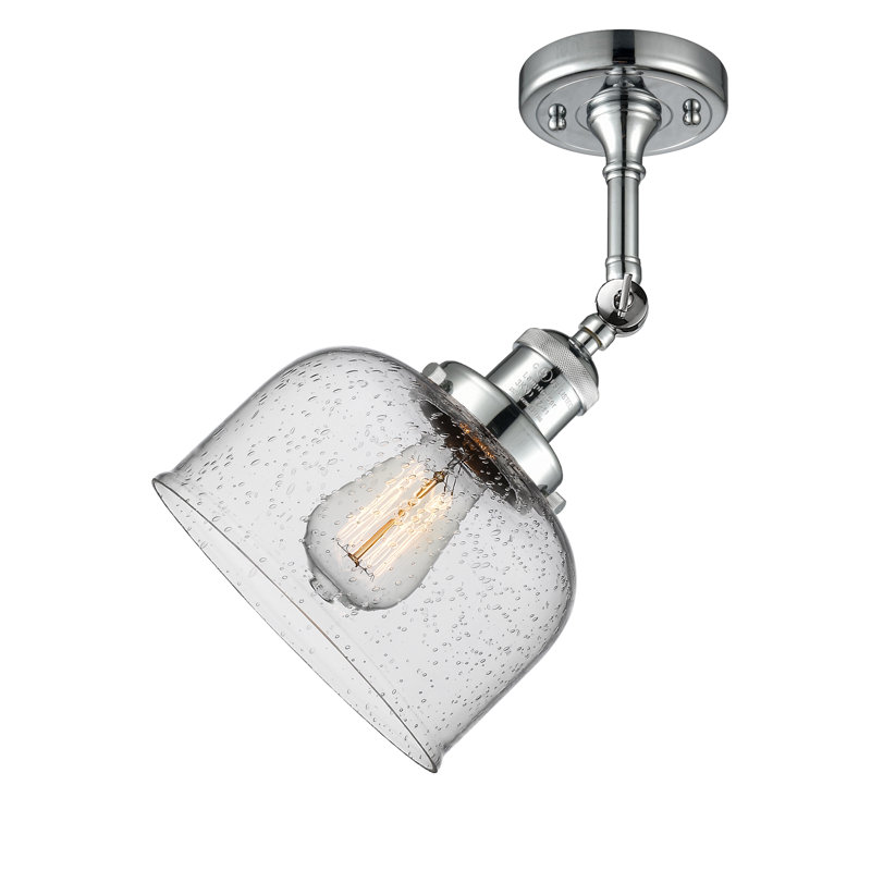 Appliquee à bras 1 lumières bell Adalhard, Chrome poli