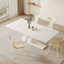 Modern White Rectangular Sintered Stone tabletop Dining Table-279344026