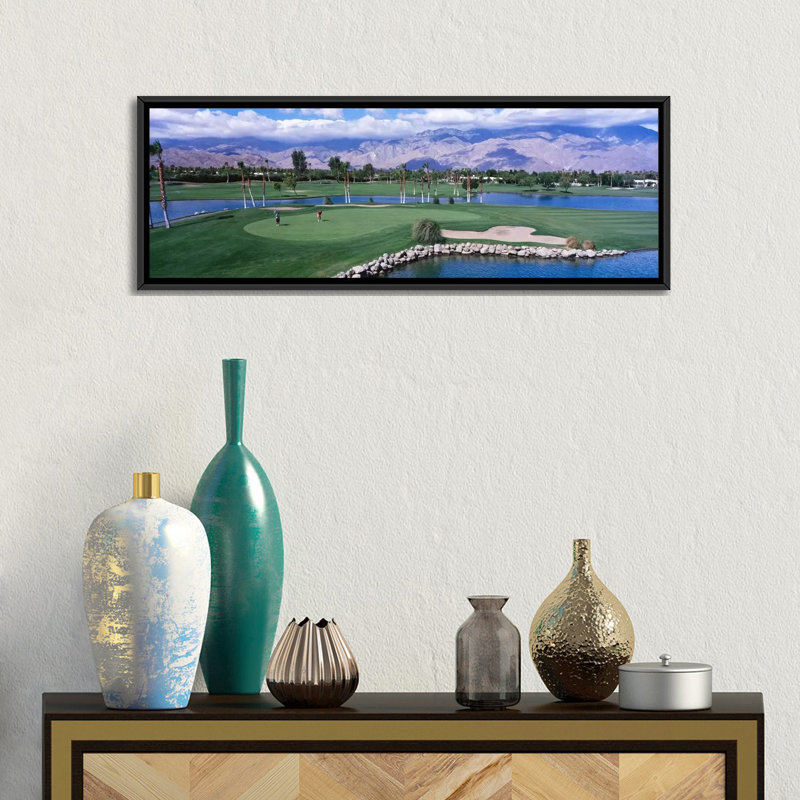 Golf Course Palm Springs, California, USA - reproduction de photo panoramique sur toile, H 12 po x l 36 po x P 1,5 po
