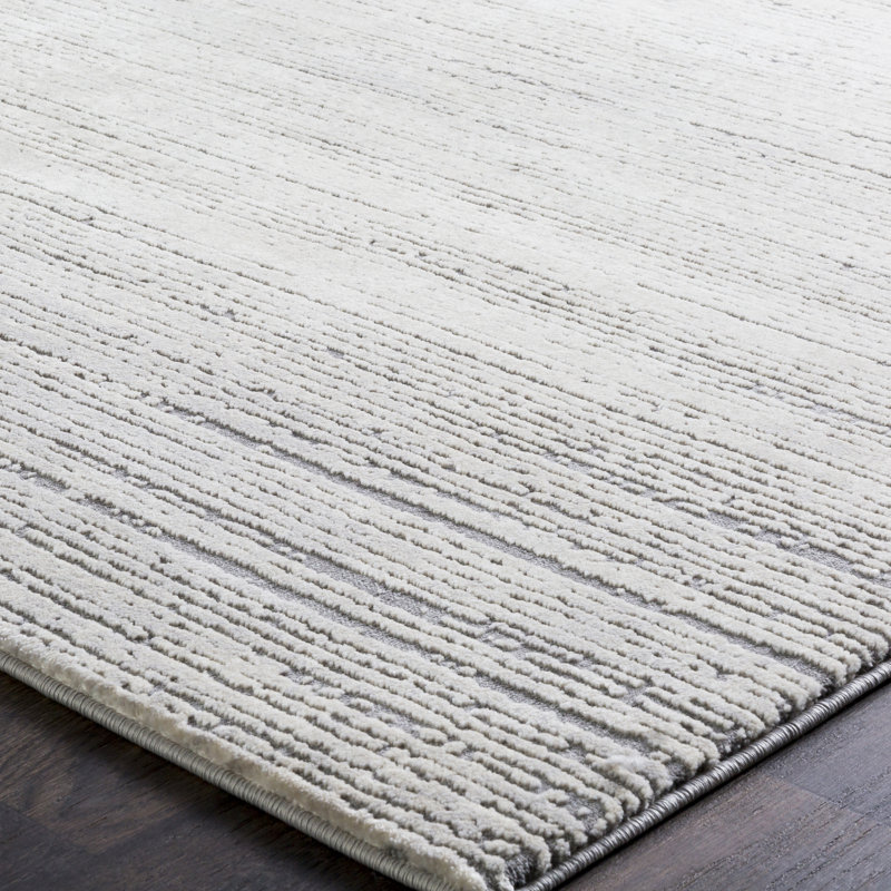 Tapis gris élégant Bridgeton, Ovale 6 pi 7 po x 9 pi 6 po