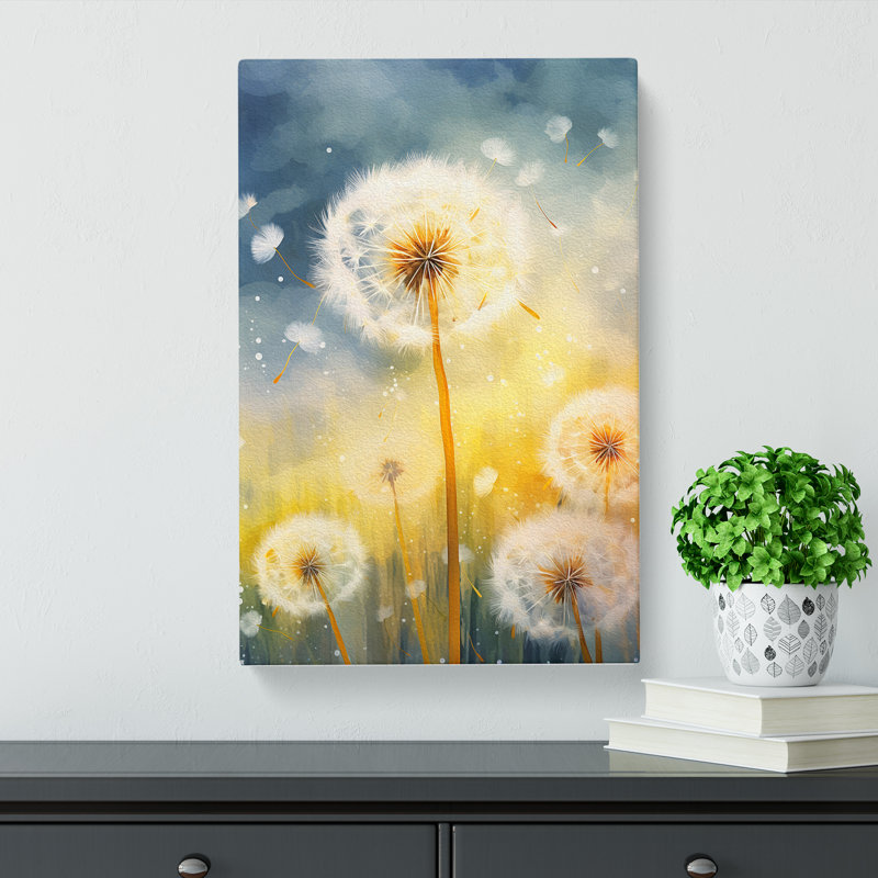 Dandelion Colour Field - Wrapped Canvas, 50cm H x 35cm W x 3cm D