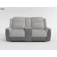 Causeuse inclinable manuelle double en chenille et microfibre polie Walden-1302783795