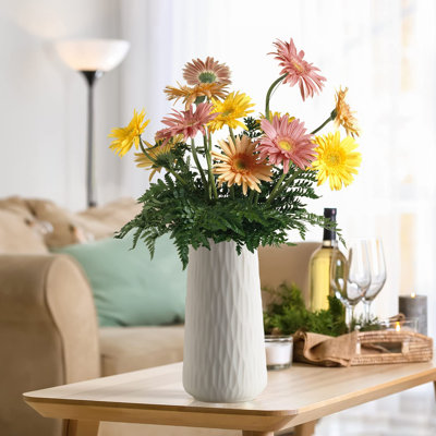 Vase cylindrique moderne en céramique 10 "