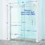 Porte de douche coulissante simple semi-cadre, acier inoxydable en nickel brossé, verre trempé transparent épais
