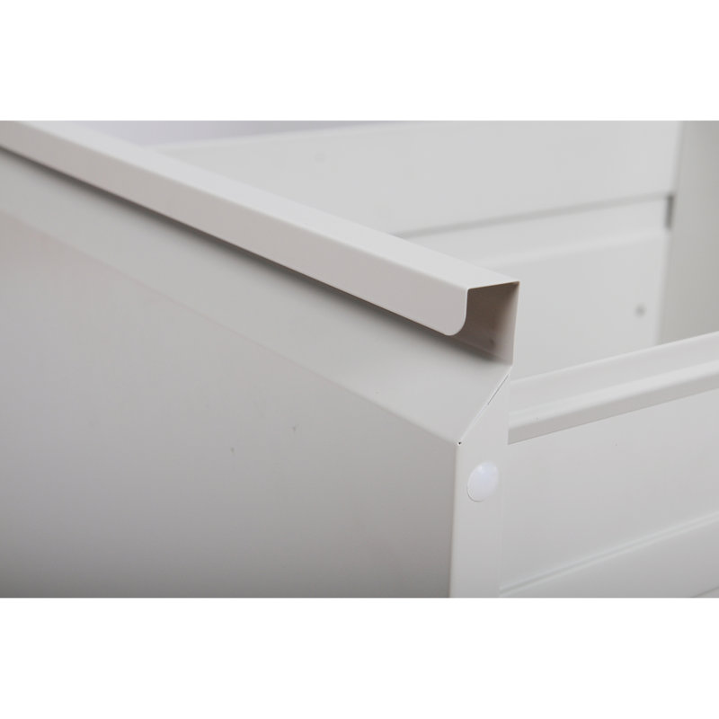 Classeur verrouillable en métal blanc, classeur à 4 tiroirs pour le bureau à domicile, rangements de différentes tailles, rangement de longue durée verrouillable