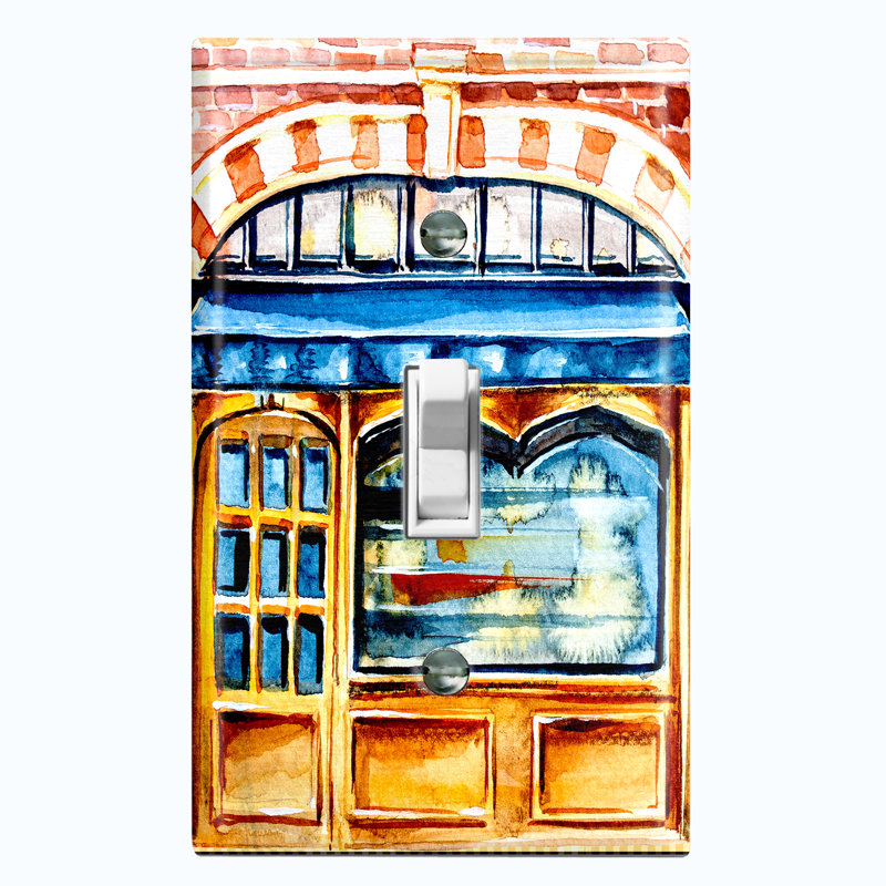 Plaque murale à interrupteur à bascule pour fenêtre à 1 face Coffee Shop Bakery