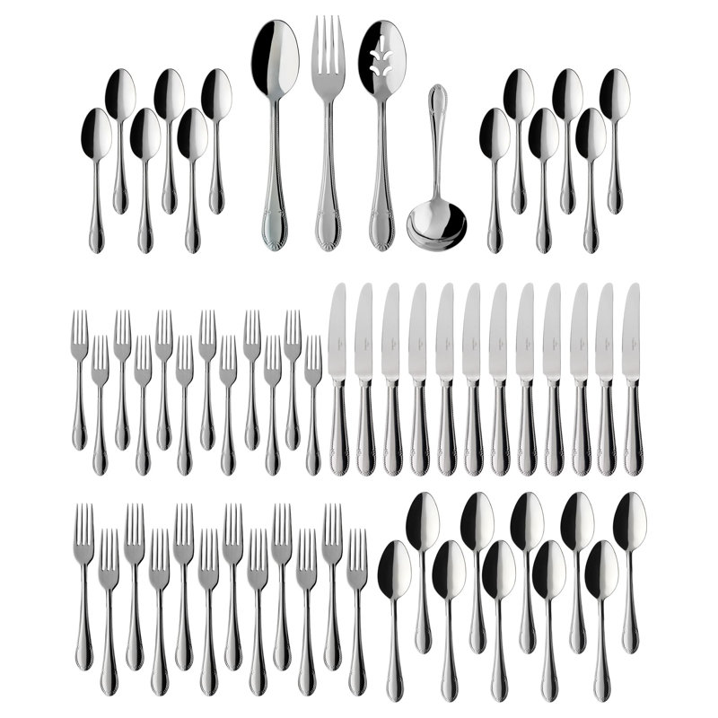 Villeroy & Boch Villeroy & Boch Mademoiselle 64 Piece Flatware Set, Service for 12 (Set of 12)