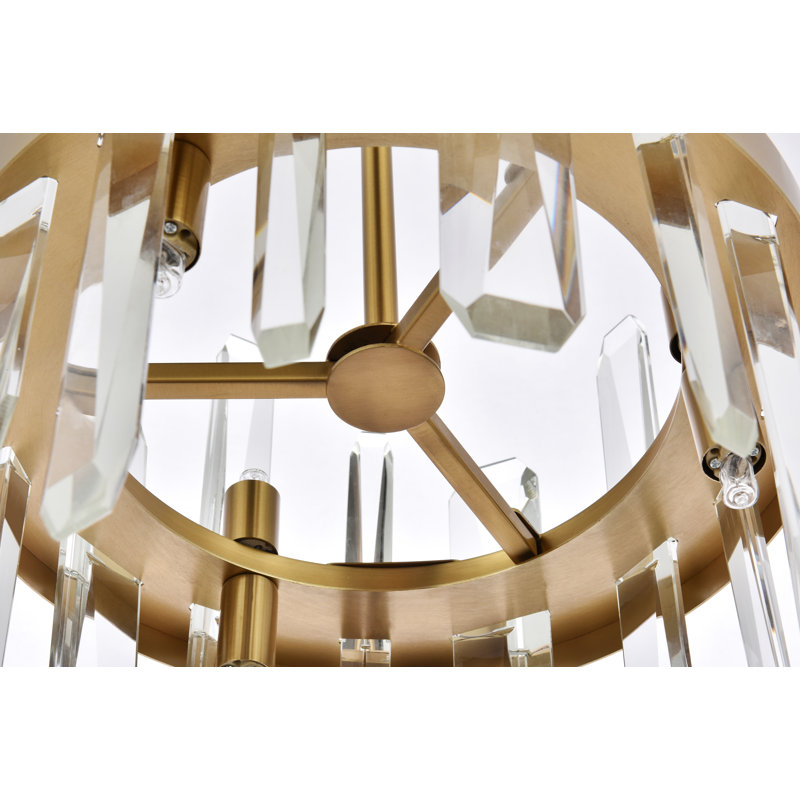 Marlow 6 - Light Unique/Statement Pendant, Satin Gold, 57.5" H x 12" W x 12" D